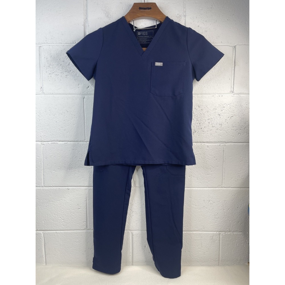 FIGS Women's Burgundy Scrub Set Casma V-Neck Top XXS & Zamora Jogger XXS PO#1618